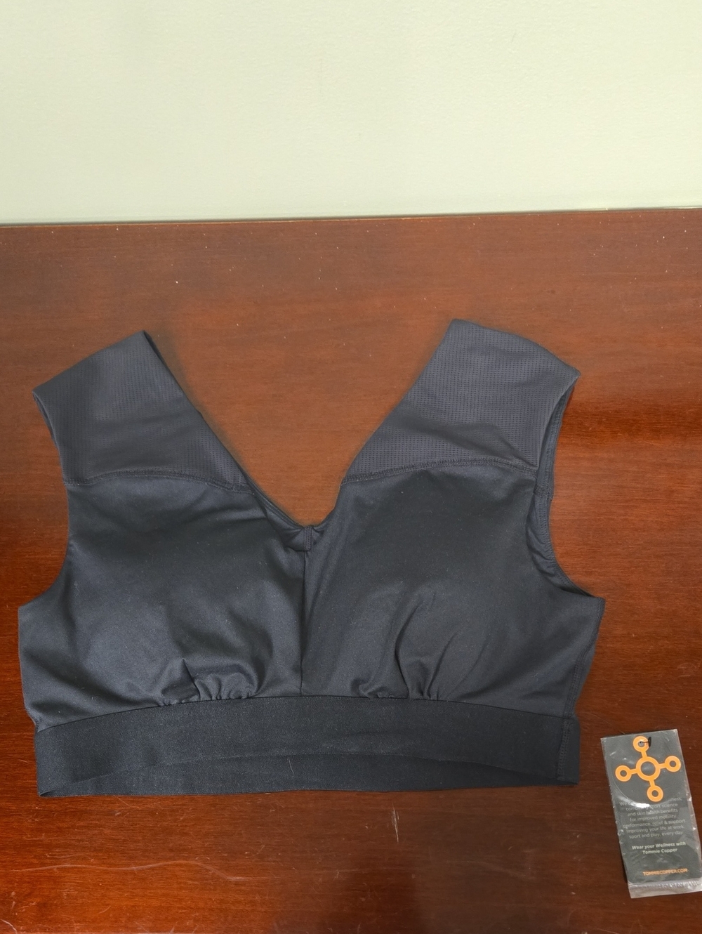 Tommie Copper Black Wide Strap Sports Bra